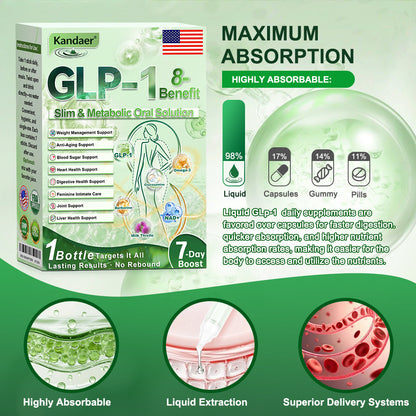 𝐊𝗮𝗻𝐝𝒂𝒆𝒓®𝑮𝗟𝑃-1 8-𝐁𝒆𝒏𝒆𝗳𝗶𝘁  𝑺𝗹𝗶𝗺 & 𝙈𝐞𝐭𝐚𝒃𝗼𝗹𝗶𝗰 𝗢𝒓𝒂𝒍 𝑺𝒐𝒍𝐮𝐭𝐢𝐨𝐧 (𝗢𝒏𝒄𝒆 𝒂 𝑫𝒂𝐲，𝒗𝐢𝐬𝐢𝐛𝐥𝐞 𝙧𝗲𝘀𝘂𝗹𝘁𝘀 𝙞𝒏 7 𝑫𝗮𝘆𝒔 ) 𝑭𝐨𝐫 𝒘𝗲𝗶𝗴𝗵𝘁 𝒄𝗼𝗻𝘁𝗿𝗼𝗹 / 𝒉𝐞𝐚𝐫𝐭 𝒉𝐞𝐚𝐥𝐭𝐡 / 𝒃𝐥𝐨𝐨𝐝 𝒔𝐮𝐠𝐚𝐫 / 𝒔𝐥𝐞𝐞𝐩 𝒒𝐮𝐚𝐥𝐢𝐭𝐲 / 𝒅𝐢𝐠𝐞𝐬𝐭𝐢𝐨𝐧 / 𝒘𝐨𝐦𝐞𝐧'𝐬 𝒄𝐨𝐦𝐟𝐨𝐫𝐭 / 𝒋𝐨𝐢𝐧𝐭 𝒎𝐨𝐛𝐢𝐥𝐢𝐭𝐲