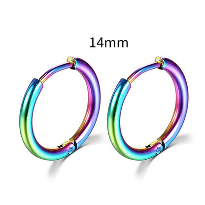 2025 New Simple Stainless Steel Small Hoop Earrings for Women Men Cartilage Ear Piercing Jewelry Pendientes Hombre Mujer