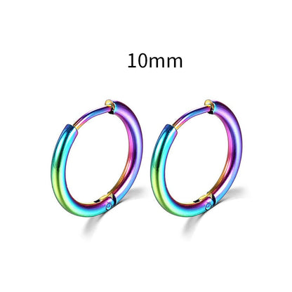 2025 New Simple Stainless Steel Small Hoop Earrings for Women Men Cartilage Ear Piercing Jewelry Pendientes Hombre Mujer